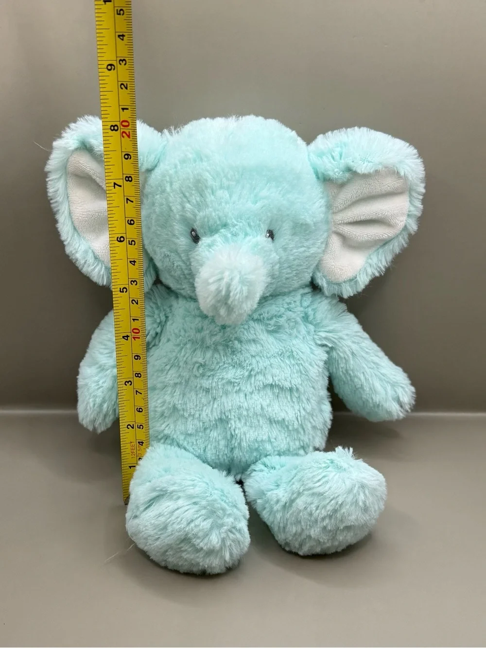 Carters Aqua Blue Elephant Plush Stuffed Animal Lovey